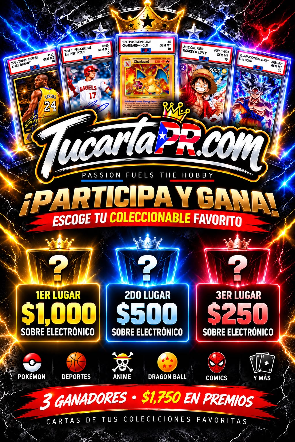 ¡PARTICIPA, GANA Y ESCOGE TU PREMIO!